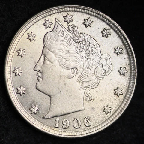 1906 Liberty V Nickel CHOICE BU FREE SHIPPING E278 UBM Cover