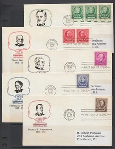 US Sc 869-873-17 FDCs. 1940 Famous American Educators cplt, Cachet Craft cachets - Picture 1 of 1