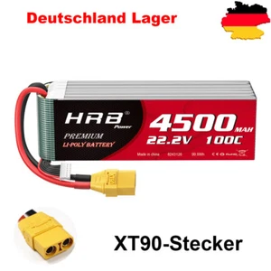 HRB 6S 22,2V 4500mAh XT90 100C Lipo Batterie für RC Flugzeug Drohne Auto Akku DE - Bild 1 von 6