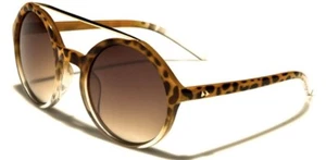 NEW RETRO REWIND TORTOISE OVERSIZED CIRCLE SUNGLASSES UNISEX UV400 ROUND SHAPE 2 - Picture 1 of 1