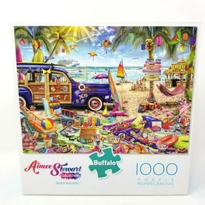 Rompecabezas de vacaciones en la playa de Buffalo Games 1000 PC colección Aimee Stewart - Imagen 1 de 6