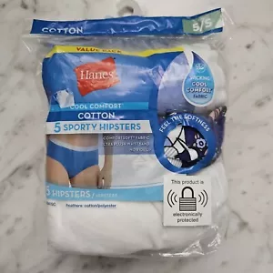 Paquete de 5 Hanes 5/S para mujer deportivos de algodón hipsters que absorben tela fresca y cómoda - Imagen 1 de 5