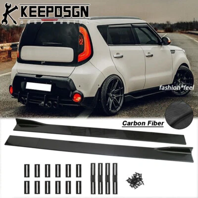 For Kia SOUL Hatchback Side Skirts Splitter Body Extension Parts CARBON FIBER - Изображение 1 из 4