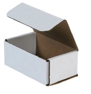 Pack of 10 Strong Corrugated Mailer 5x3x2 White Small Folding Mailing Box Light - Picture 1 of 3