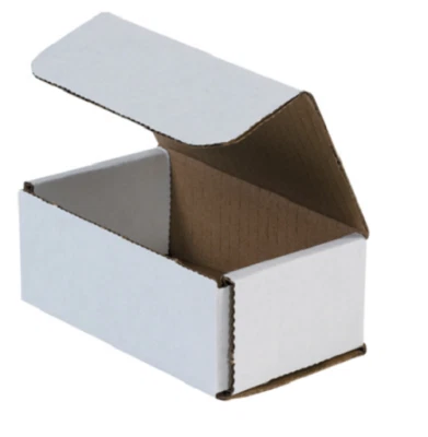 Pack of 450 Strong Corrugated Mailer 5x3x2 White Small Folding Mailing Box Light - Image 1 of 4