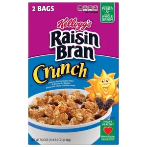 Kellogg's Raisin Bran Crunch Cereal Breakfast, 56.6 oz - Picture 1 of 5