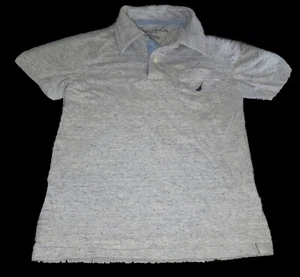 Boys Nautica Polo Shirt Gray Size 5 or Medium - Picture 1 of 4