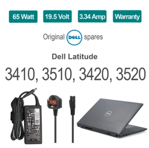 Dell Laptop Charger for Latitude 3410 3420 3510 3520 65 Watt Original PSU - Picture 1 of 1