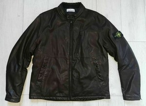 giubbotto in pelle stone island