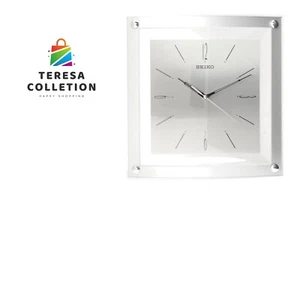 Wall Clock Quiet Sweep Second Hand Clock Silver-Tone Metallic Case - Picture 1 of 2
