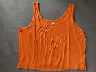 Ladies F&F Orange Sleeveless Vest Top Size 22