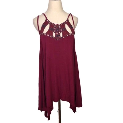 Shyanne Western Blouse Womens Large Metallic Sequins Embroidered Cold Shoulder - Image 1 of 4