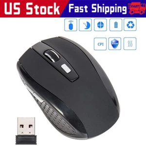 Wireless Optical Mouse Mice 2.4GHz USB Receiver For Laptop PC Computer DPI lot - Picture 1 of 12