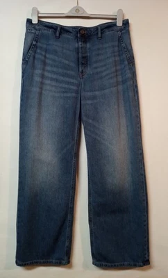 TOMMY HILFIGER Jeans Mujer 14/32W Azul Denim Cintura Alta Pierna Ancha Pantalón  Foto 1 de 4