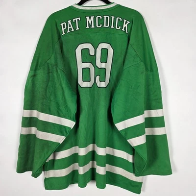 Jersey verde manga larga Pat McDick Good F*** Charm 69 Distressed para hombre 3XL Foto 1 de 4
