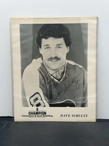 Dave Schultz Signed Photo Flyers Autographed The Hammer Hockey NHL Vintage Photo - Picture 1 of 3