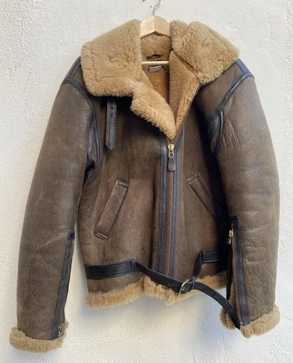 Royal Airforce Flight Jacket Real Mouton Avirex Bomber T - Image 1 of 4