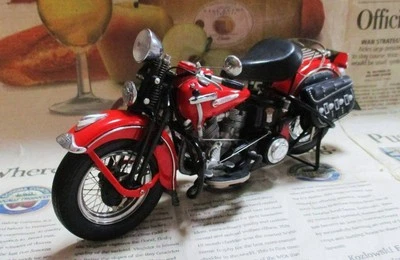 Franklin Mint 1/10 1948 Harley-Davidson Panhead FL 2000 Road Rally Red - Image 1 of 4