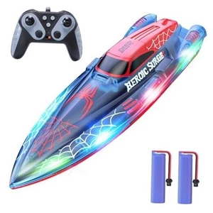 13 inch Remote Control Boat for Kids, 2.4Ghz RC Spider Boat with LED Lights - Picture 1 of 7