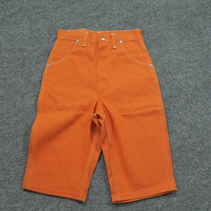 Vintage Blue Bell Maverick Jeans Girls 10 Orange Denim Shorts Sanforized 60s - Picture 1 of 16