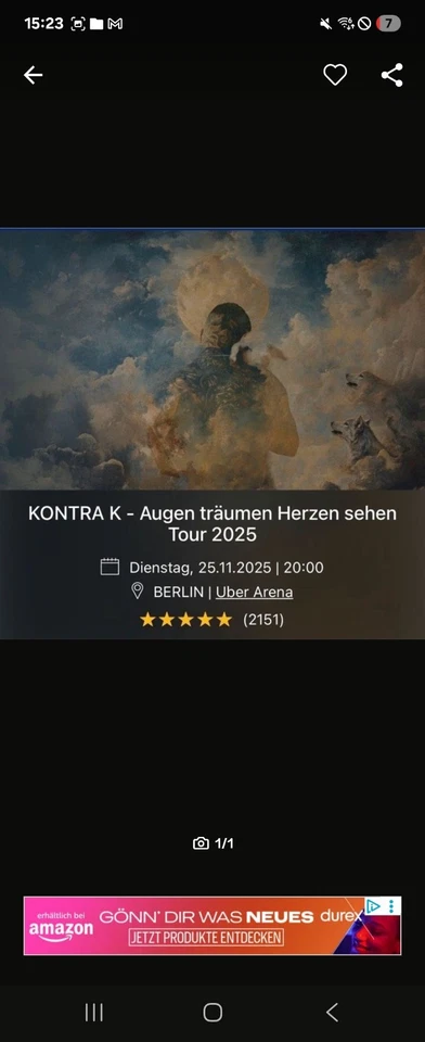 Kontra K - 2 x  Tickets - 24.11.2025 - Berlin Uber Arena - Bild 1 von 1