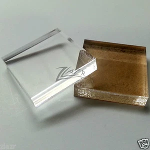 25 3/4""x3/4""x1/4"" GRUESO Acrílico Transparente Cuadrado Plástico MINERAL BASE GEMA SOPORTE - Imagen 1 de 6