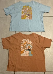 2 Patagonia T-shirt Girl's Large Tee Same Ocean For All Of Us Graphic Reg Fit - Picture 1 of 10