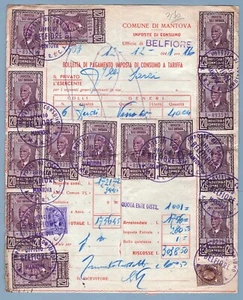 GF0370 Dokumente: Gemeinsame Verbrauchssteuerrechnung von Belfiore 1941 - viele aber - Bild 1 von 1