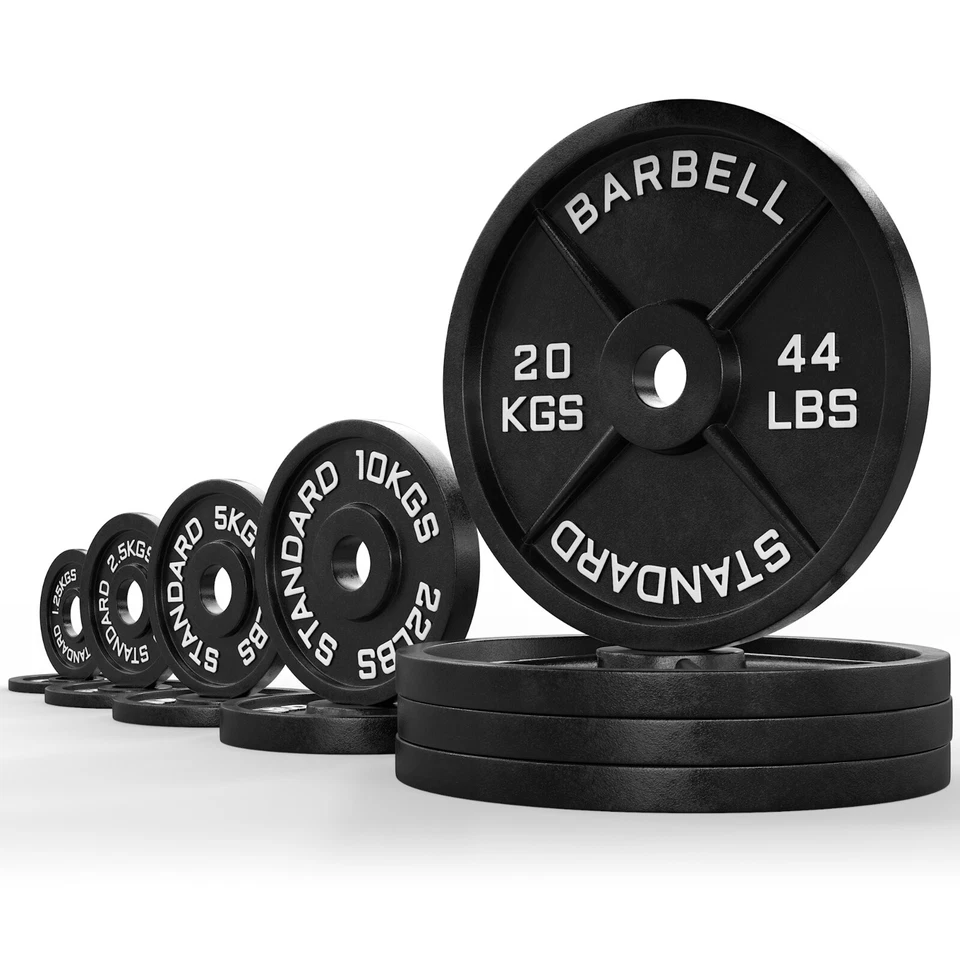 ATLETICA Iron Plates 117.5 kg Set | Hantelschieben | Fitness Gewichte | 50mm