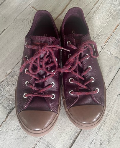Scarpe basse Converse All Star bambino taglia 3 pelle bordeaux stringate