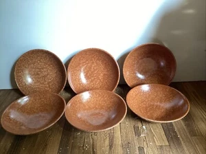 Boltalite Melamin 6" Schüsseln 6er Set Made in USA Braun Vintage Faux Wurzelholz - Bild 1 von 4