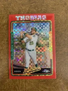 2005 Topps Chrome Red X-Fractor #’d /25 Charles Thomas #255 Oakland Athletics - Bild 1 von 3