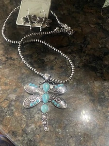 Brand New Women’s Fashion, Dragonfly, Necklace And Earring Set - Picture 1 of 4