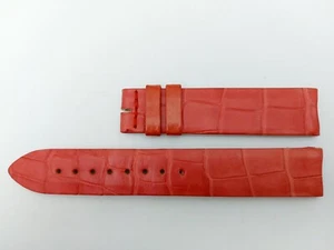 Genuine Jaeger-LeCoultre Red Leather Crocodile Watch Strap - 17mm - Picture 1 of 7