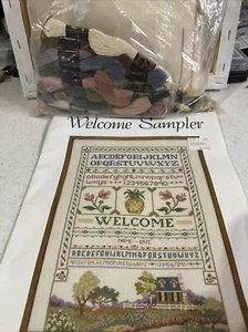 Welcome Sampler Leaflet 3 Barbara and Cheryl Cross Stitch 1986 Started W/string - Picture 1 of 6