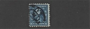 1914-15 U.S Regular Issue 5c Blue Washington p.10 Sc#428 Used Oval Cancel ^ - Picture 1 of 1