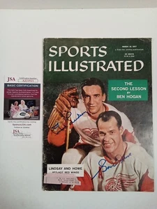 Gordie Howe & Ted Lindsay Signed Sports Illustrated Magazine JSA - ** # - Picture 1 of 5