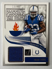 Frank Gore/Nyheim Hines 2018 Panini Donruss Passing the Torch Jerseys Colts /49