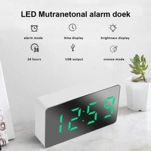 Mini Electronic Digital Alarm Clocks Large Screen Car Clocks Mirror LED DE🔥 - Bild 1 von 17