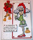 Handmade Greeting Card 3D Christmas Humorous With Stella