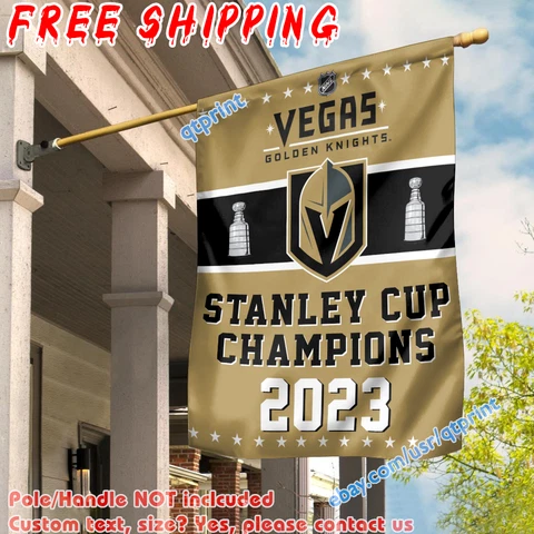 Vegas Golden Knights Stanley Cups Champions 2023 House Flag Banner 28x40" NHL Cover