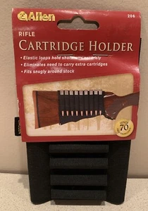 Allen Rifle Cartridge Buttstock Holder Elastic Loops Fits Snug 9 Cartridges. NEW - Picture 1 of 4