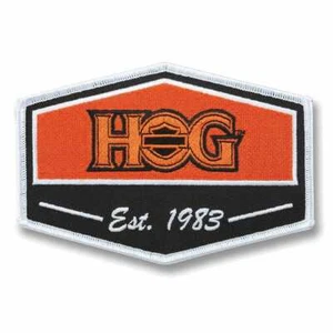 Genuine HARLEY DAVIDSON 5 inch HOG 1983 EMBROIDERED PATCH - Picture 1 of 1