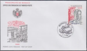 MONACO Sc #2495 FDC 50th ANN of BORIS PASTERNAK's NOBEL PRIZE for LITERATURE - Picture 1 of 1