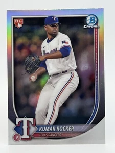 Kumar Rocker 2025 Bowman #80 Red Rookie Card Logo Redemption RC Texas Rangers - Bild 1 von 2
