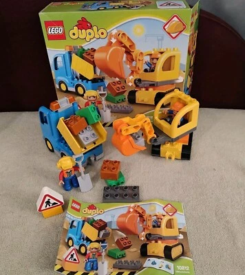 Lego Duplo 10812 - Camion de Chantier et Pelleteuse - Boite Notice grue Complet - Photo 1/4