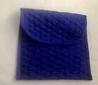 New Royal Blue Quilted Purse 6” x 6” Thailand Handmade