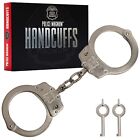 Police Magnum Heavy Duty Nickel Plated Handcuffs- Security Guard Restraints