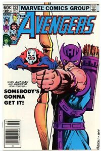 Avengers 223 NEWSSTAND Classic Ed Hannigan Cover Marvel Comics Bronze Age 1982