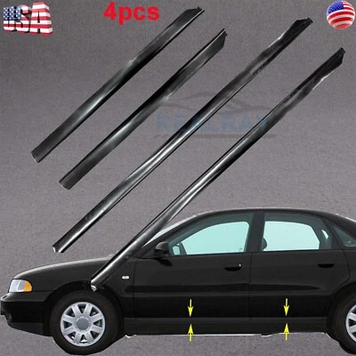 4 pcs Set Lower Side Door Molding Trim Cover For AUDI A4 & A4 Quattro 1996-2001 - Image 1 of 4